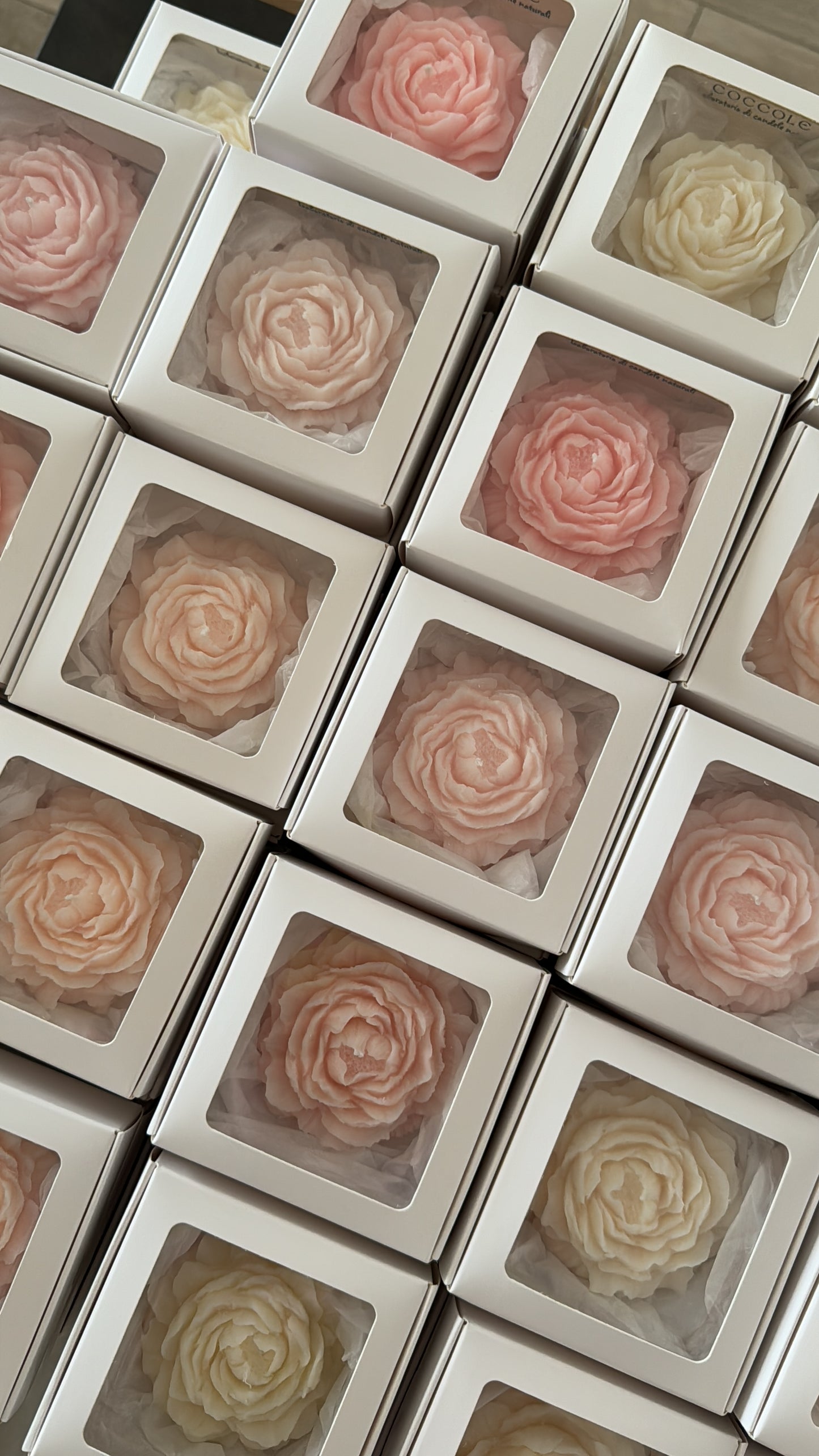 Candela fiore Peonia Grande